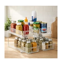Sorbus 2 Pack 2-Tier Pull-Out Pantry Organizers Storage Drawers - for Pantry, Kitchen and Under Sink