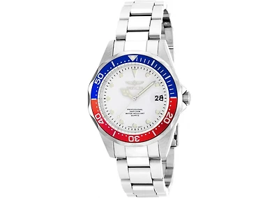 Invicta Men's Pro Diver Quartz 3 Hand White Dial Watch
