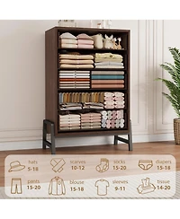 homfan Tall 6-Drawer Entryway Storage Cabinet, Freestanding Wooden Dresser for Bedroom, Living Room and Foyer