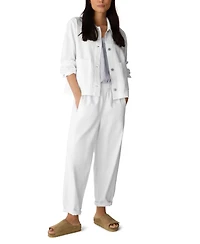 Eileen Fisher Women's Elastic Waist Lantern Ankle Length Pants, Regular, Plus And Petites