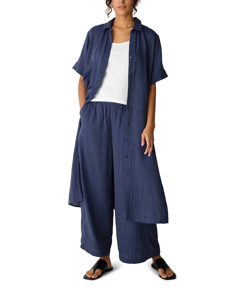 Eileen Fisher Women's Cotton Wide-Leg Pants, Regular, Plus And Petites