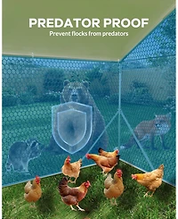 gaomon 19.68'L x 9.84'W x 6.56'H Walk in Chicken Coop, Poultry Cage for Outdoor Storage