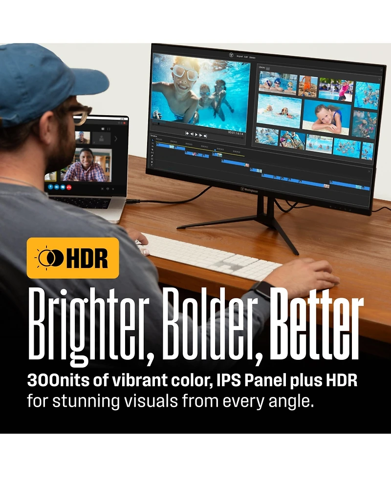 Westinghouse 27" Full Hd Ips Monitor, 120Hz, 1ms, Hdr, Adaptive Sync, Built-in Speakers, Hdmi & Vga