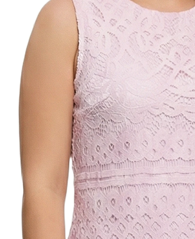 Ny Collection Plus Sleeveless Lace Dress