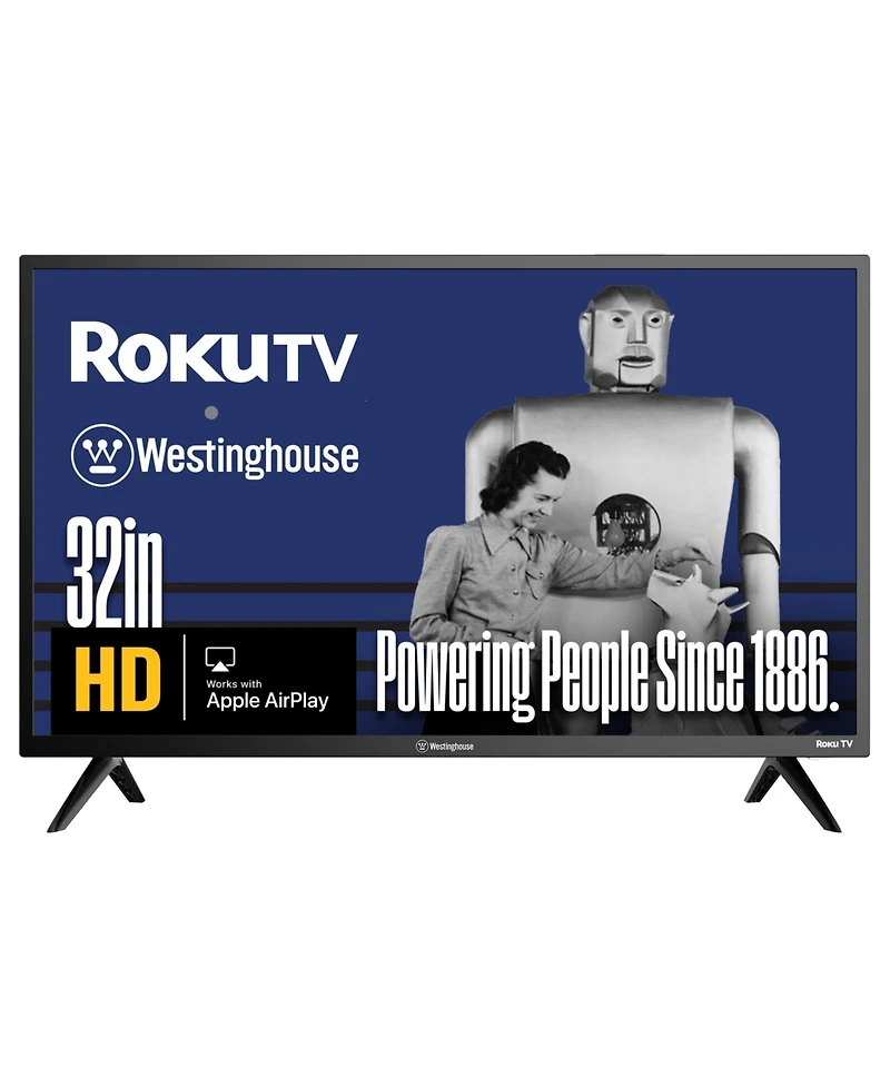 Westinghouse 32" Roku Smart Tv – 720p Hd Led with Wi-Fi, Flat Screen Compatible with Apple HomeKit, Alexa, Google Assistant