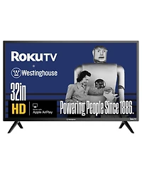 Westinghouse 32" Roku Smart Tv – 720p Hd Led with Wi-Fi, Flat Screen Compatible with Apple HomeKit, Alexa, Google Assistant