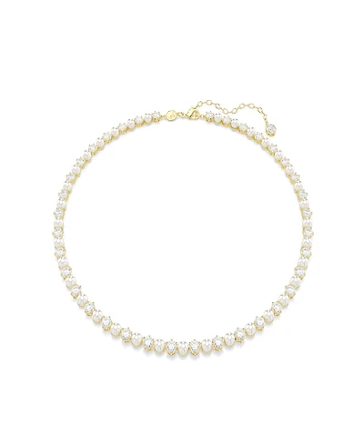 Swarovski Gold-Tone Plated Cubic Zirconia Tennis Necklace