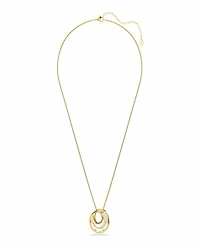 Swarovski Gold-Tone Plated Spiraling Pendant Necklace