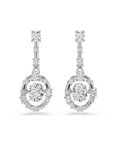 Swarovski Rhodium-Plated Dancing Stone Earrings
