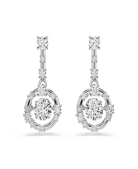 Swarovski Rhodium-Plated Dancing Stone Earrings