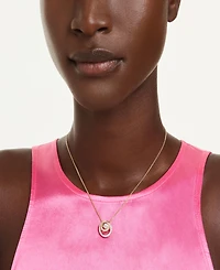 Swarovski Gold-Tone Plated Hyperbola Pendant Necklace