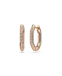 Swarovski Rose Gold-Tone Geometric Hoop Earrings