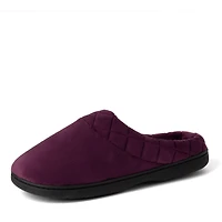 Dearfoams Women's Darcy Velour Clog With Quilted Cuff Slippers