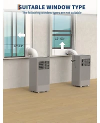 Xo 8,000 Btu Portable Ac with Remote, 24-Hour Timer, Sleep Mode and Window Kit, Doe Certified for Rooms Up to 350 Sq. Ft