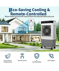 Xo Evaporative Air Cooler, 3000 Cfm, 5.3 Gal Tank, 120degree(s) Oscillation, 3 Speeds, Remote and Timer, Portable for Garage