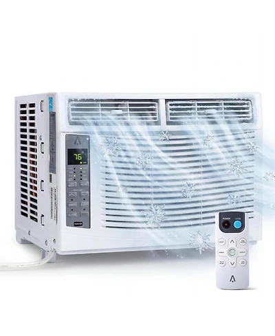 Xo 6000 Btu Window Ac Unit, Air Conditioner, 115V, Cools 350 Sq. Ft, WiFi App and Remote Control, Easy Install