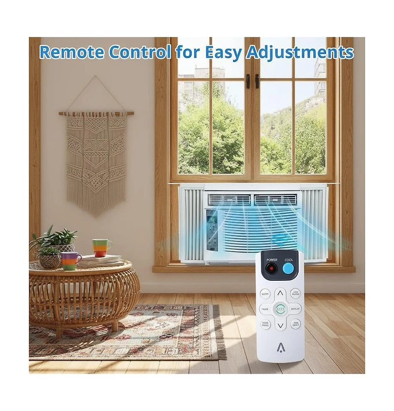 Xo 6000 Btu Window Air Conditioner, Fast Cooling to 250 Sq.Ft.,Remote Control