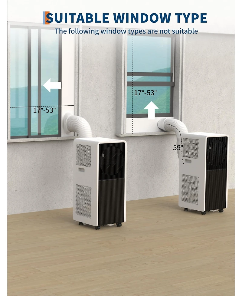 Xo 14,000 Btu Portable 3-in-1 Air Conditioner with Remote, Led Display
