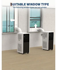 Xo 14,000 Btu Portable 3-in-1 Air Conditioner with Remote, Led Display