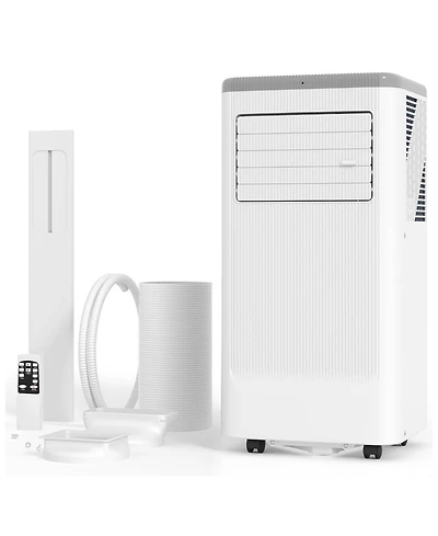 Xo 10,000 Btu Portable Ac with Heater, Remote, Led Display, Sleep Mode and Installation Kit for Up to 450 Sq. Ft