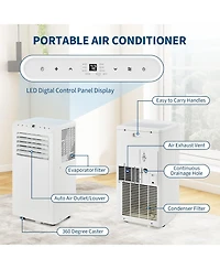 Xo 8,000 Btu Portable 4-in-1 Ac with Remote, Led Display, Timer and Diy Window Kit for Bedroom/Office Up to 350 Sq. Ft