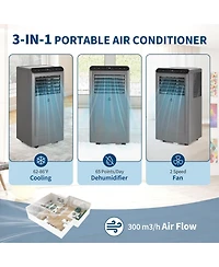 Xo 10,000 Btu Portable Ac with Remote, Led Display, 24-Hour Timer, R32 Refrigerant and Window Kit for Up to 550 Sq. Ft