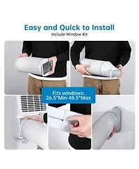 Xo 14,000 Btu Portable Air Conditioner, 4-in-1 Cooling, Dehumidifier, Fan and Sleep Mode, Remote Control, Window Kit