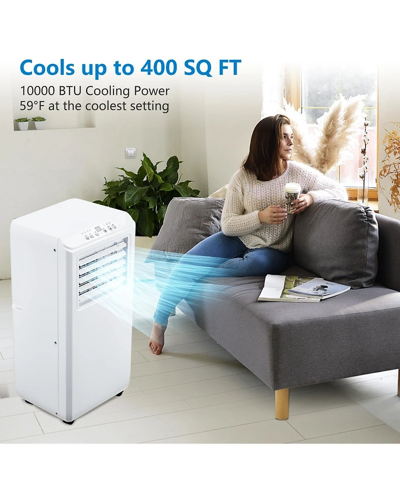 Xo 10,000 Btu Portable ACs, 3-in-1 Cooling, Fan and Dehumidifier, Quiet Led Display Unit with Remote and Sleep Mode