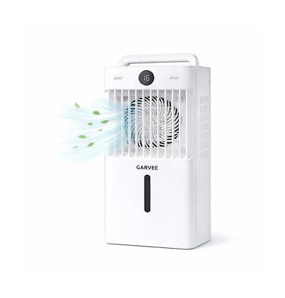 Xo White Portable Air Conditioner Fan, 3 Fan Speeds, 1600ml Tank, Remote Control, 2/4/8 Hour Timer, Adjustable Airflow