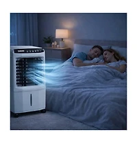 Xo Portable Air Cooler Fan, 3 Speeds, 1600ml Tank, Remote Control, 2/4/8H Timer, Adjustable Airflow, for Bedroom Office Desk