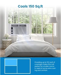 Xo 5000 Btu Window Ac Unit, Mechanical Control Air Conditioner, Cools 150 Sq. Ft, Low Noise, Easy Install Kit