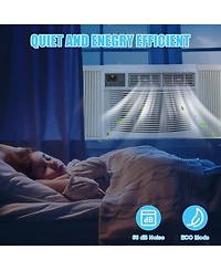 Xo 12000 Btu Window Ac, WiFi Air Conditioner, Cools 550 Sq. Ft, 3-in-1 Cooling, Remote Control, Easy Install