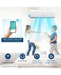 Xo 35000 Btu 3-Zone Mini Split Ac and Heat Pump, 9k+12k+24k, 19 SEER2, WiFi Alexa, Pre-Charged, 230V