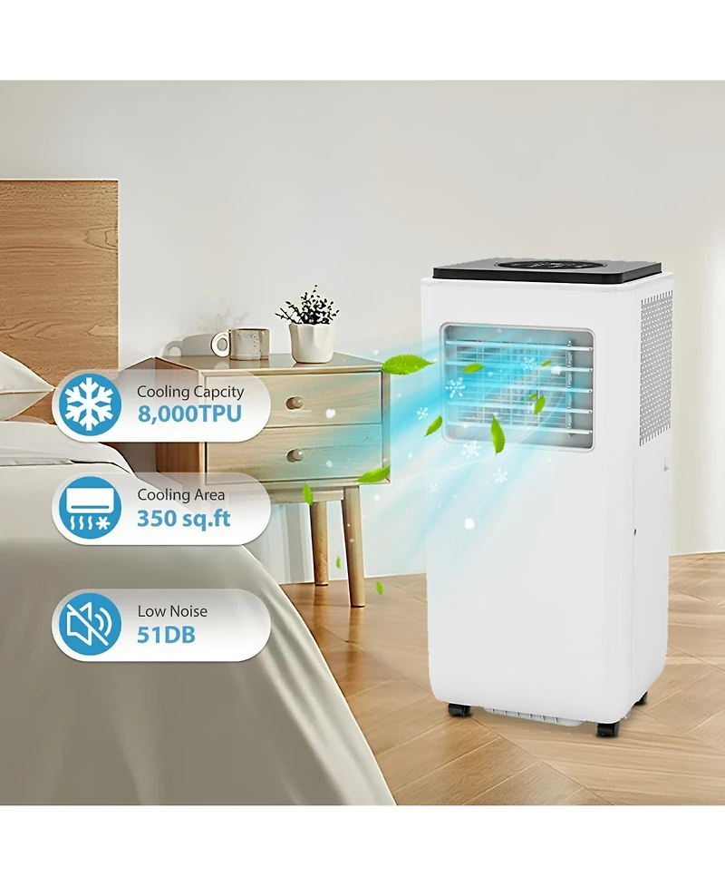 Xo 8,000 Btu Portable Air Conditioners Ac Unit with Remote Control, Cools Up to 350 Sq. ft.
