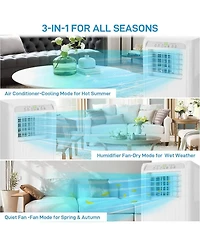 Xo 3-in-1 10000 Btu Portable Air Conditioner for 450 Sq.Ft. Spaces, Quiet Operation with Dehumidifier