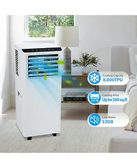 Xo 8000 Btu Portable Air Conditioner with Cool, Fan, Dehumidifier and Sleep Mode for Rooms Up to 350 Sq. Ft.