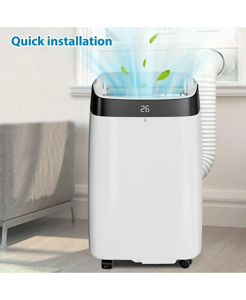 Xo 3-in-1 10000 Btu Portable Air Conditioner with Remote, 3 Speeds, Quiet Operation, Cools up to 450 Sq.Ft, Bedroom, Dorm, Office