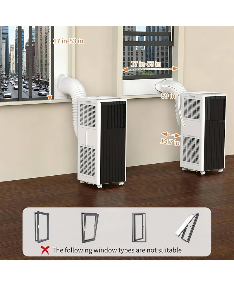Xo 8000 Btu Plus Portable Air Conditioners, 3 in 1 with Cool, Dry, Fan Modes for Bedroom up to 350 Sq.Ft.