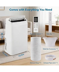 Xo 14000 Btu 3 in-1 Ac Unit, 24H Timer, 3 Speeds