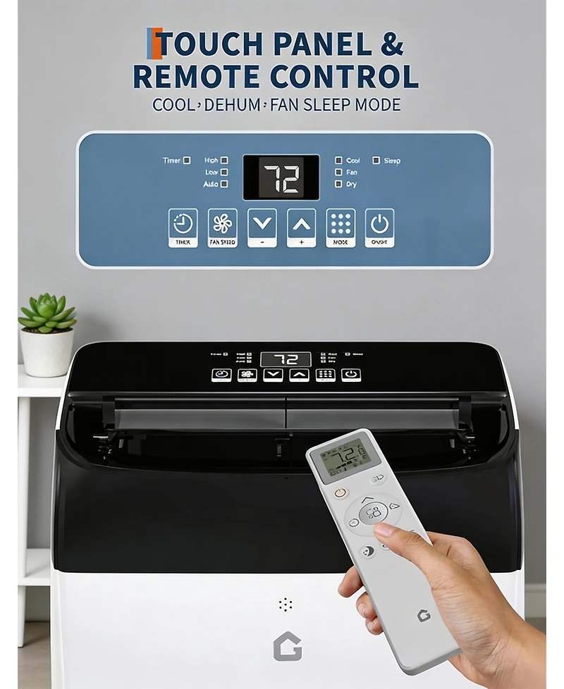 Xo 14,000 Btu 3 in-1 Ac Unit, with Dehumidifier and Fan