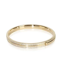 Pre-Owned Tiffany & Co Yellow Gold Diamond Tiffany T Hinged Bangle Bracelet