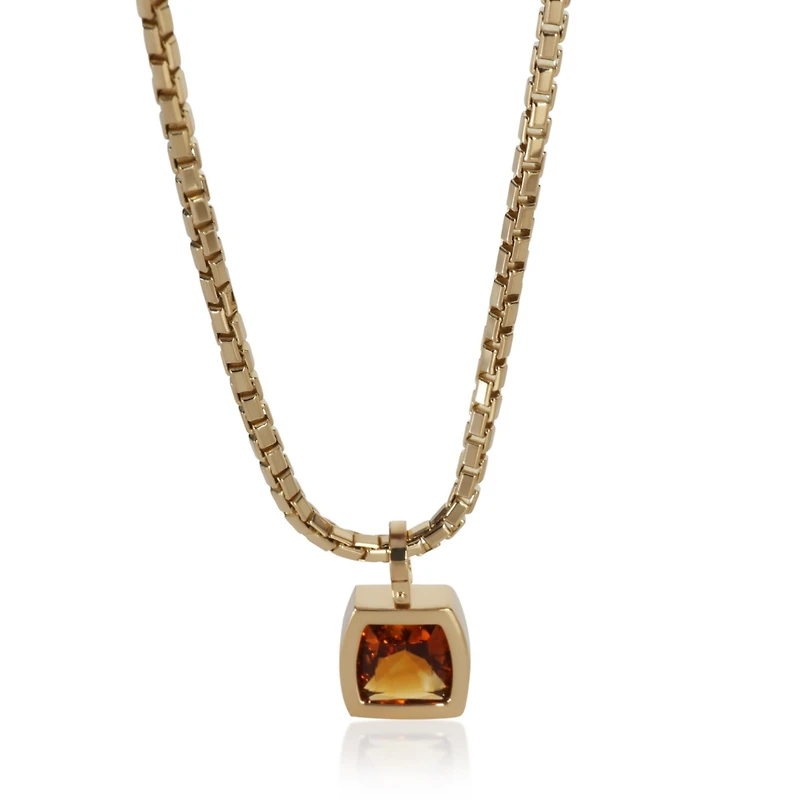 Pre-Owned Cartier Yellow Gold Citrine Dona Necklace