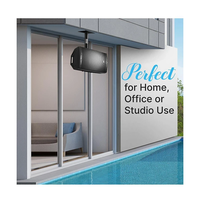 Pyle Dual Wall/Ceiling Speaker Mounts with Adjustable Swivel Tilt, Pair