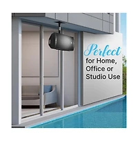 Pyle Dual Wall/Ceiling Speaker Mounts with Adjustable Swivel Tilt, Pair