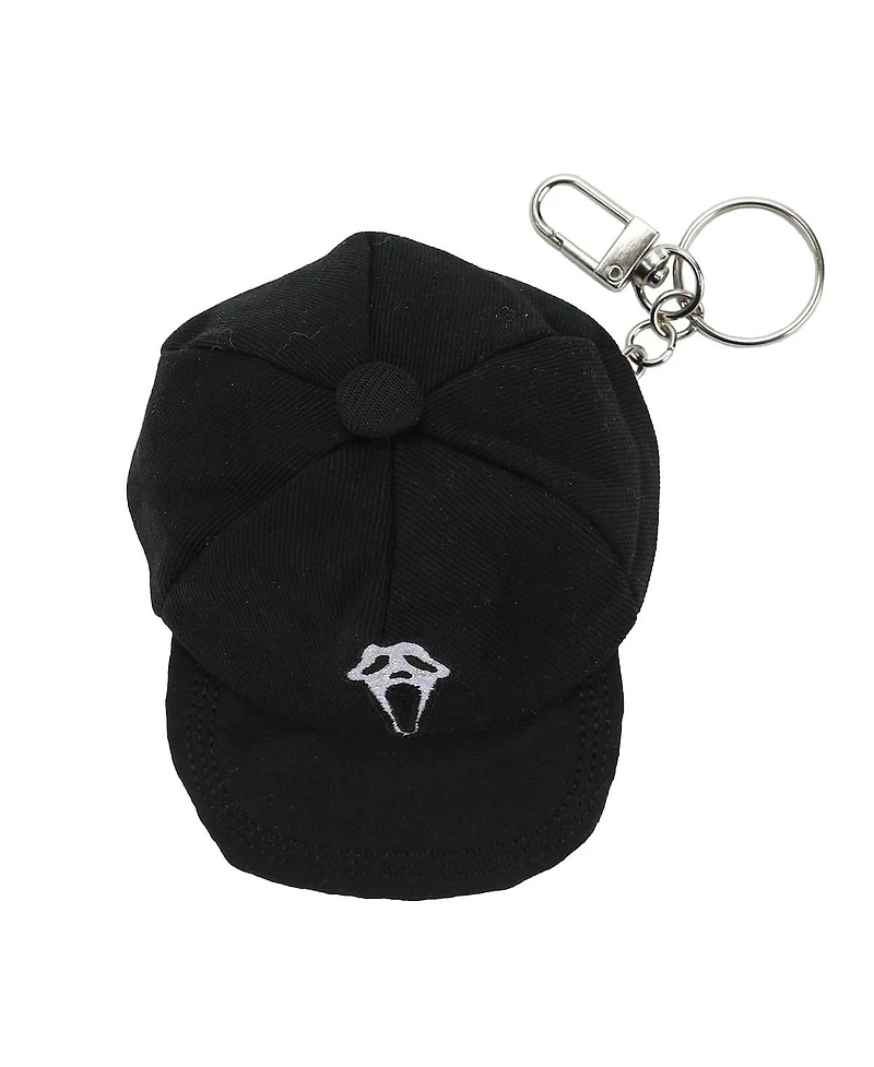 Ghostface Logo Black Mini Wool Hat Keychain With Storage Pocket