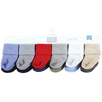 Hudson Baby Boys Cotton Rich Newborn and Terry Socks 12-Pack