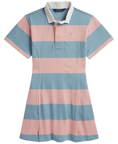 Polo Ralph Lauren Girls' 7-16 Striped Short-Sleeve Rugby Dress