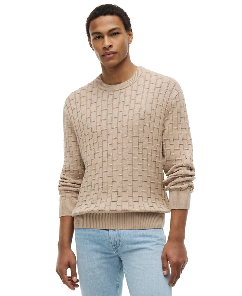 Tommy Hilfiger Men's Mock Cable Crewneck Sweater