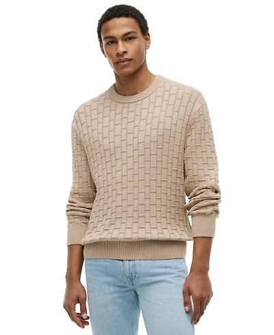 Tommy Hilfiger Men's Mock Cable Crewneck Sweater
