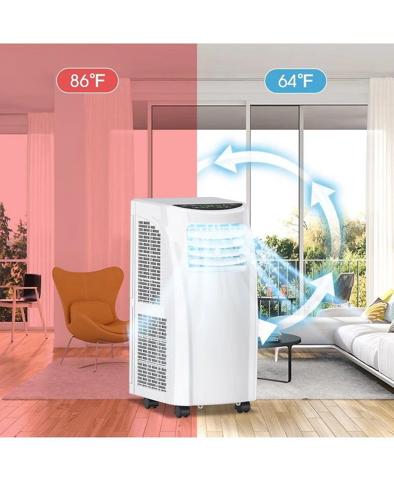 Ecooso 8000 Btu Portable Air Conditioner with Sleep Mode and Dehumidifier Function
